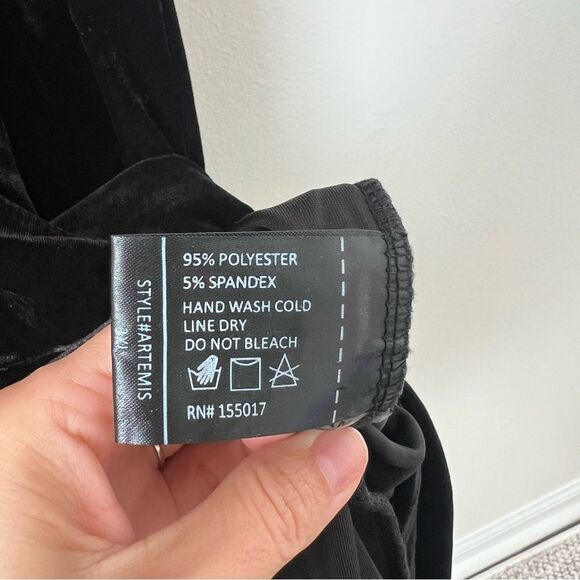 Baltic Born Artemis Tiered Velvet Maxi Dress in Black Plus Size 3X - Picture 9 of 9